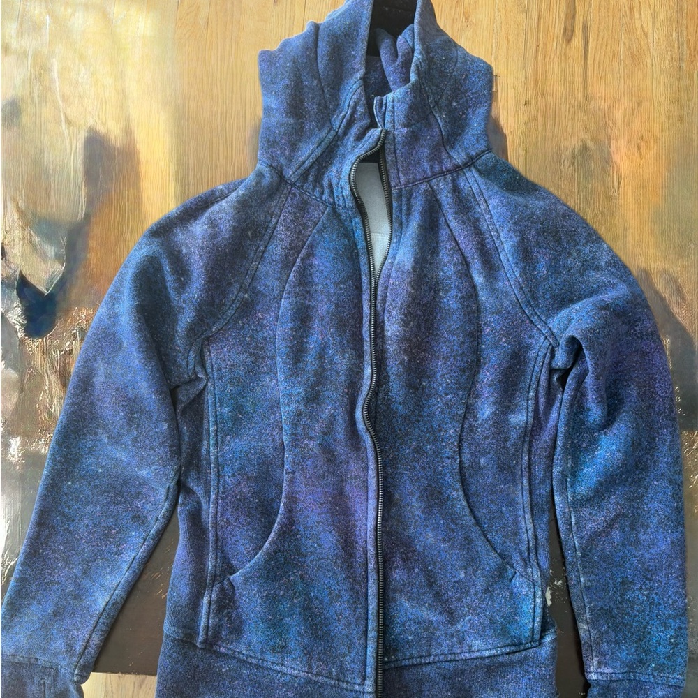 Blue Speckled Lululemon Zip-Up Hoodie Jacket